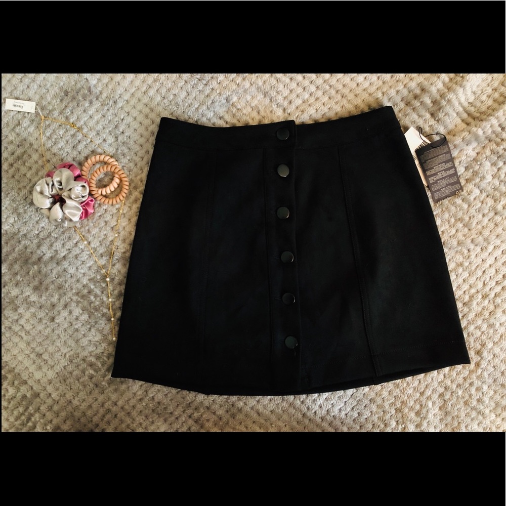 Black Suede Skirt